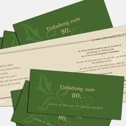 Einladung zum 80. Geburtstag