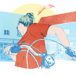 Girl on Bike