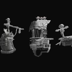 Asset creation for a game called Corvus