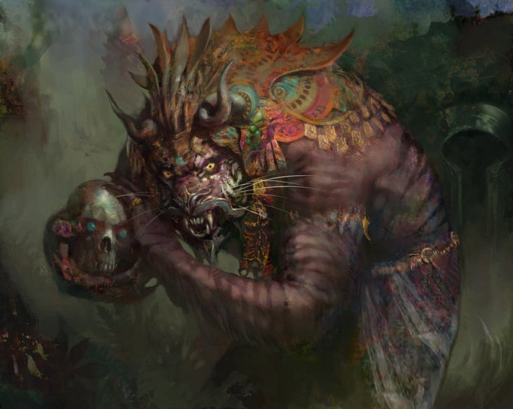 Rakshasa Vizier,  Illustration für „Magic The Gathering“