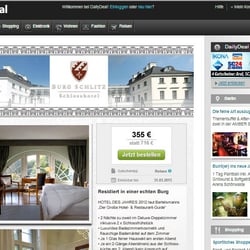 Layout und Reinzeichnung Landingpage „Hotel Burg Schlitz“ für DailyDeal GmbH
