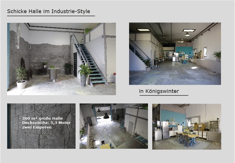 Halle im Industrie-Style