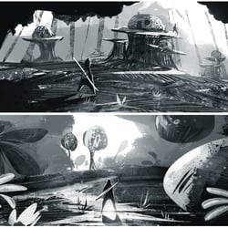 Thumbnails BW HardEdge forest
