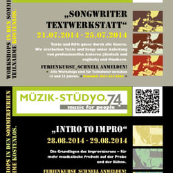 Plakat A3 _ Workshop Songtwriter_Siebdruck, kleine Auflage