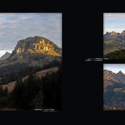 Buchgestaltung Landschaftsfotografien der Schweiz