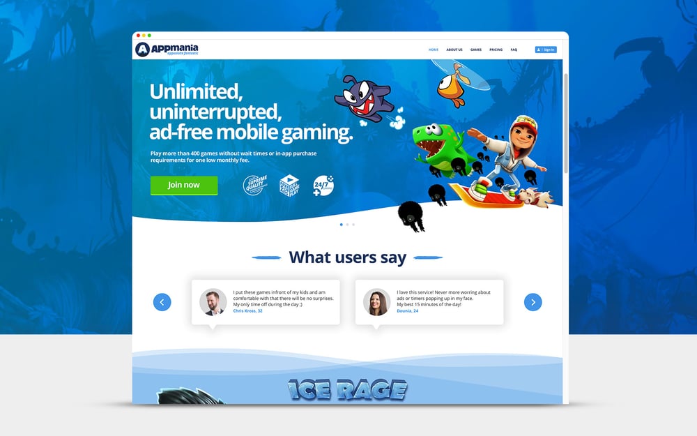 Appmania – Responsive Website