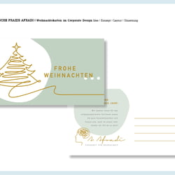 Weihnachtskarten im AFRADI Corporate Design