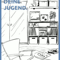 Verschwede deine Jugend, Tuschezeichnung für mo:no