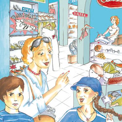 Illustrationen für das französische Schulbuch „Les jumeaux de Bois-Joly“
