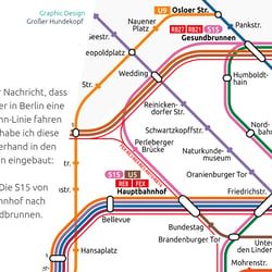 Linie S15 in dem Netzplan