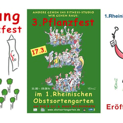 Veranstaltungsplakate für den „1. Rheinischen Obstsortengarten“