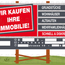 Baustellenschild, Bauschild, Bautafel erstellen | Layout gestalten