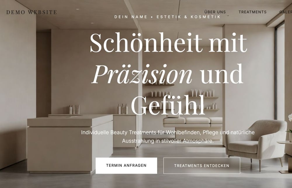 Beauty Studio – Website-Demo