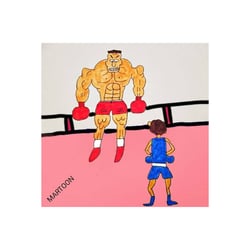 David gegen Goliath! Auch wenn es aussichtslos scheint, du kannst auch einen großen Gegner besiegen.