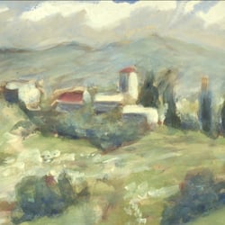 Ben Bulbin, Aquarell, 47,5×64 cm, 1989