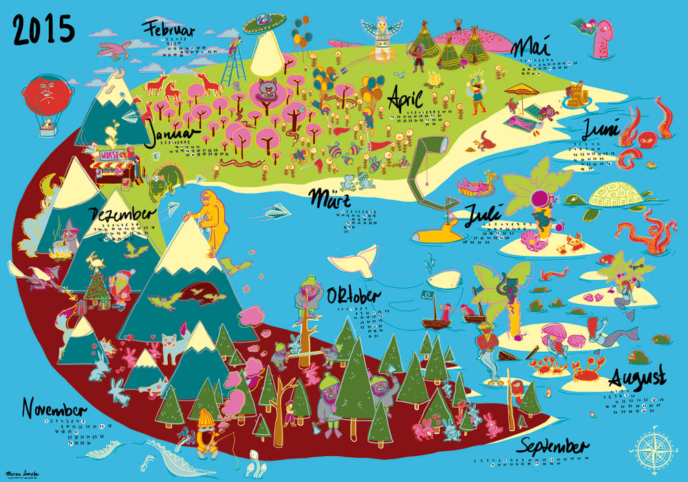 Wimmelwandkalender 2015