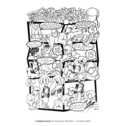 Comic Tuschezeichnung