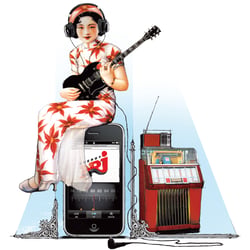 Illustration für die größte Zeitung Finnlands: Helsingin Sanomat. Mit dem Thema Streaming Musik