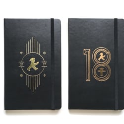 2017 / 2017 gold and copper hot foil