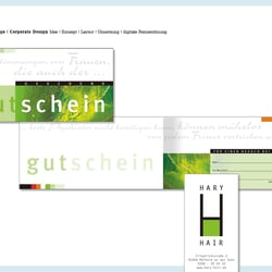 Logo  |  Corporate Design |  Gutschein |  Visitenkarte  |  HARY HAIR Friseur