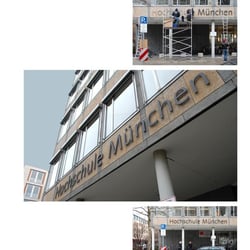 Hochschule für Angewandte Wissenschaften München: Gestaltung der Gebäudebeschriftung