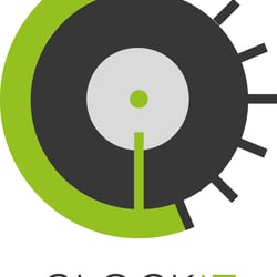 Clock it – Logoentwicklung für eine Firma, die Uhren aus Schallplatten herstellt