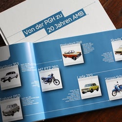 Konzept und Design einer Unternehmenschronik eines Autohauses