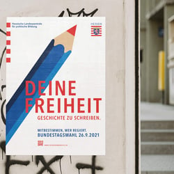 Hessische Landeszentrale für politische Bildung – Plakat zur Bundestagswahl