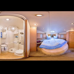 Motoryacht – Eignerkabine mit Bad