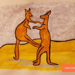 Tag 20: Zum Inktober-thema treten, musste ich direkt an die Kängurus denken.