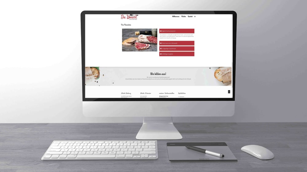 Logo und Website für Die-Worscht