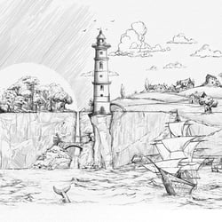 Illustration mit Bleistift