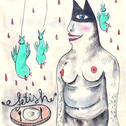 Fetish, ink & watercolour 2008