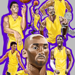 L.A. Lakers Season 2015-2016 Posterkomposition