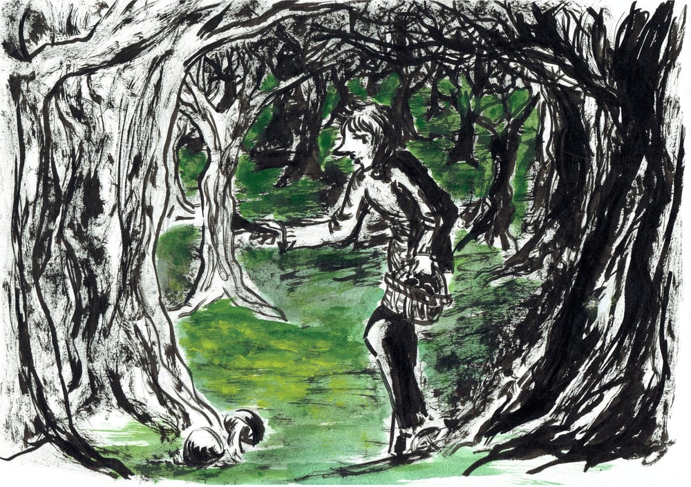 Mann im Wald