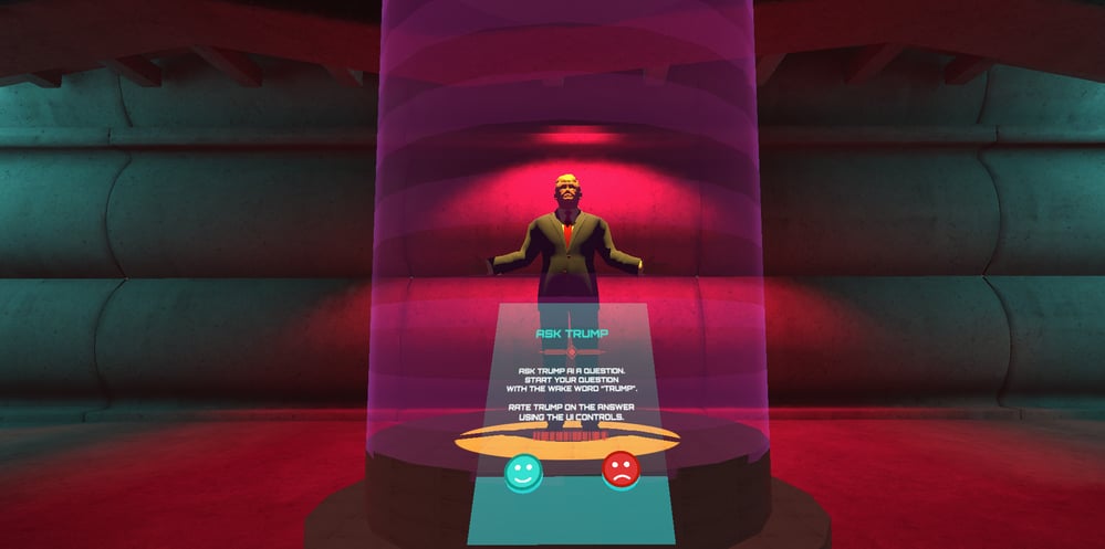 Virtual AI Trump (via Watson AI).