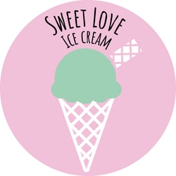 Sweet Love Ice Cream Logo Variante 2