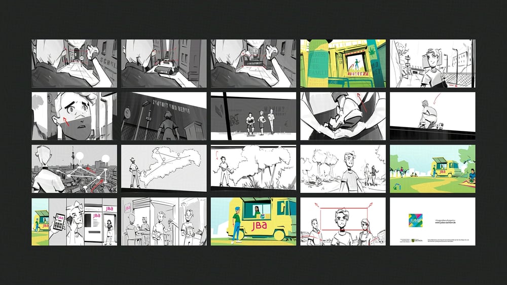 Storyboard – JubaS Erklärfilm