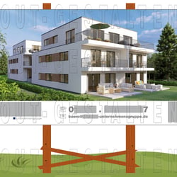 Bauschild, Bautafel für neubau Immobilien erstellen gestalten