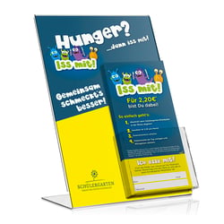 Flyer und Aufsteller für „Offenen Ganztag“