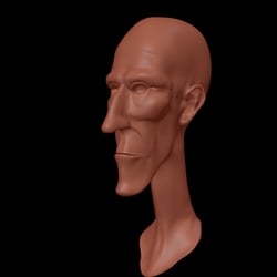 Sculpting Männerkopf