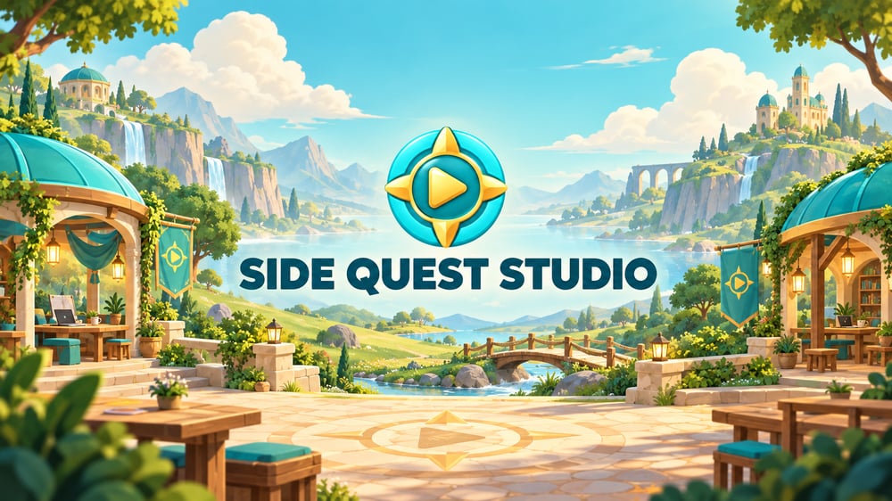 Side Quest Studio – Community-Banner, KI-generiert