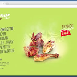 Shikan, Webseite mit Parallax Effekt