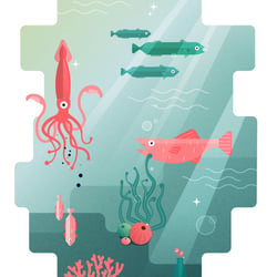 Underwater World – Vektorillustration