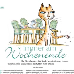 Illustration für Glosse. Zeitschrift: Geliebte Katze