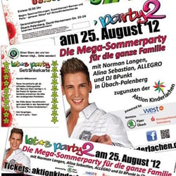 Let’s party – Logo, Eventplanung, Pressearbeit, Radiospots, Fotos, Plakate, Flyer, Anzeigen, Banner, Einladungen, Getränkekarte