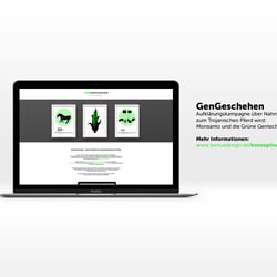 Aufklärungskampagne über Nahrung, die zum Trojanischen Pferd wird:  Monsanto und die Grüne Gentechnik.
