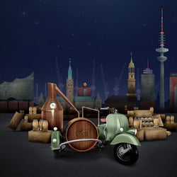 Illustration für eine Abschiedskarte