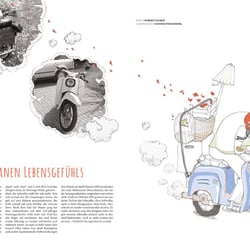 Illustration zum Thema »Schwalbe«; null22eins Ausgabe #12