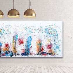 Grosses Gemälde – Eruption I – 100×200 cm